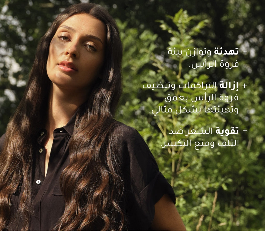 شامبو اكليل الجبل  + الببديتات لتهيئة فروة الرأس