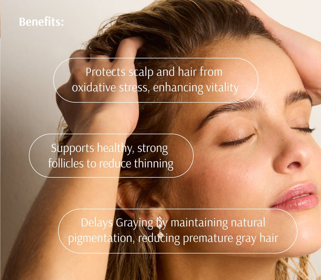 سيروم لفروة الرأس الميرمية + الفيتامينات المتعدده  لمقاومة الشيب وعلامات شيخوخة الشعر