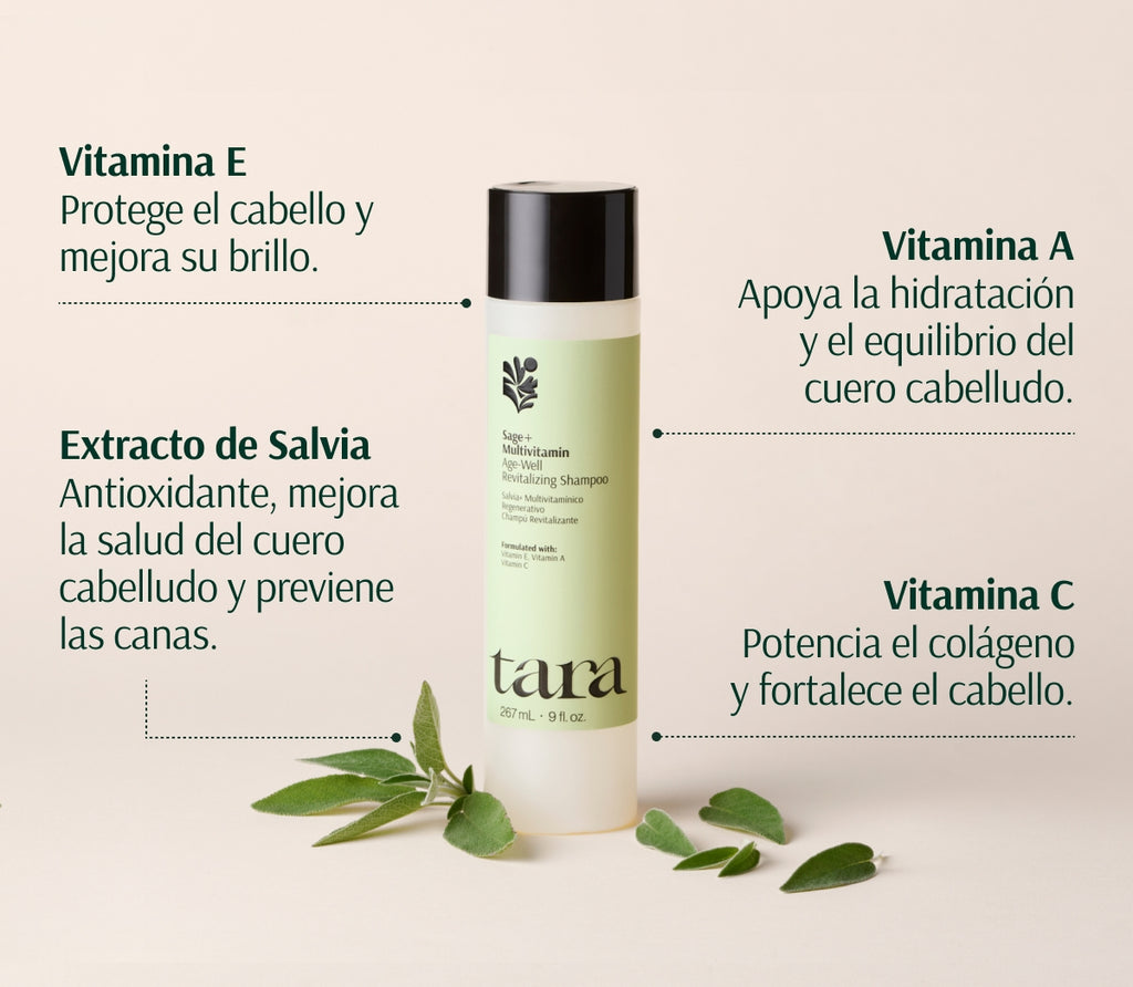 شامبو الميرمية + الفيتامينات المتعدده لمحاربة شيخوخة الشعر